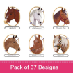 Horse Cameos embroidery design pack
