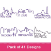 City Skylines embroidery design pack