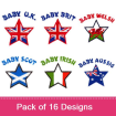 Baby Nation embroidery design pack