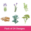 Herbs & Spices embroidery design pack