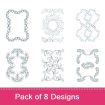Designer Quilt Feathers 4 embroidery design pack
