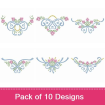 Heirloom Ribbons embroidery design pack