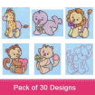 Baby Animals embroidery design pack