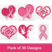 Breast Cancer Motifs embroidery design pack