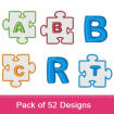 Puzzle Piece Outline Font embroidery design pack