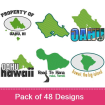 Hawaii Combo Pack embroidery design pack
