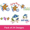Beach Fun Combo Pack embroidery design pack