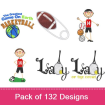 Sports Mega Pack embroidery design pack