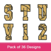 Basketball embroidery design pack
