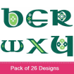 St Patty's Celtic Font embroidery design pack