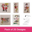 Flamingos 3 embroidery design pack