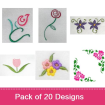 Flowers 3 embroidery design pack