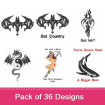 Tattoos embroidery design pack