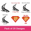 Animals 4 embroidery design pack