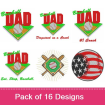 Baseball 2 embroidery design pack