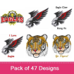 Mascots embroidery design pack