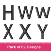 Arial Narrow Font embroidery design pack
