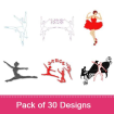 Dance embroidery design pack