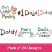 Dad embroidery design pack