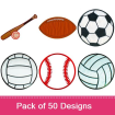 Applique Sports embroidery design pack