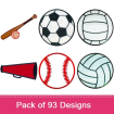 Applique Sports Package Combo embroidery design pack
