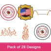 Fire Package embroidery design pack