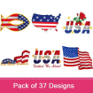 USA Flags - Mega Pack embroidery design pack