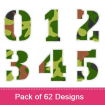 Army Camo Font embroidery design pack