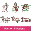 Santa Baby embroidery design pack