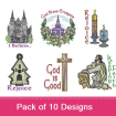 Christian Sayings embroidery design pack