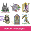 Christian Sayings embroidery design pack
