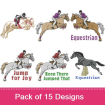 Equestrian & Horse Walker embroidery design pack