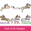Equestrian & Horse Walker embroidery design pack