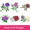Roses 3 embroidery design pack