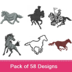 HORSES embroidery design pack