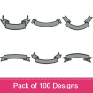 100 BANNERS-1 embroidery design pack