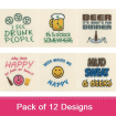Beer Bottle embroidery design pack