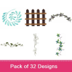 Floral Embellishments embroidery design pack