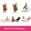Rodeo Events embroidery design pack
