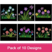 Fragrant Flowers embroidery design pack