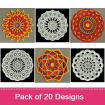 FSL Round Doily embroidery design pack