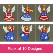 FSL American Angel embroidery design pack