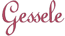 Gessele embroidery font