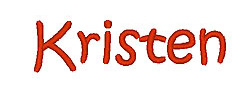 Kristen embroidery font