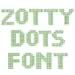 Zotty Dots embroidery font