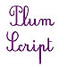 Plum Script embroidery font