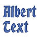 Albert Text embroidery font