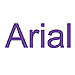 Arial embroidery font