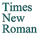 Times New Roman embroidery font