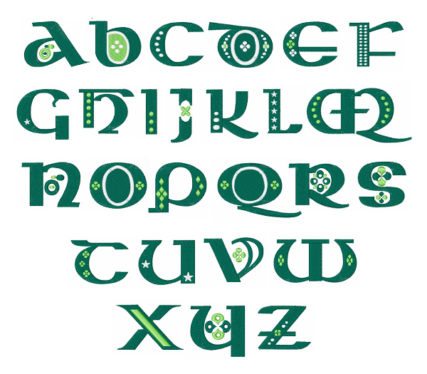 the word irish in script font